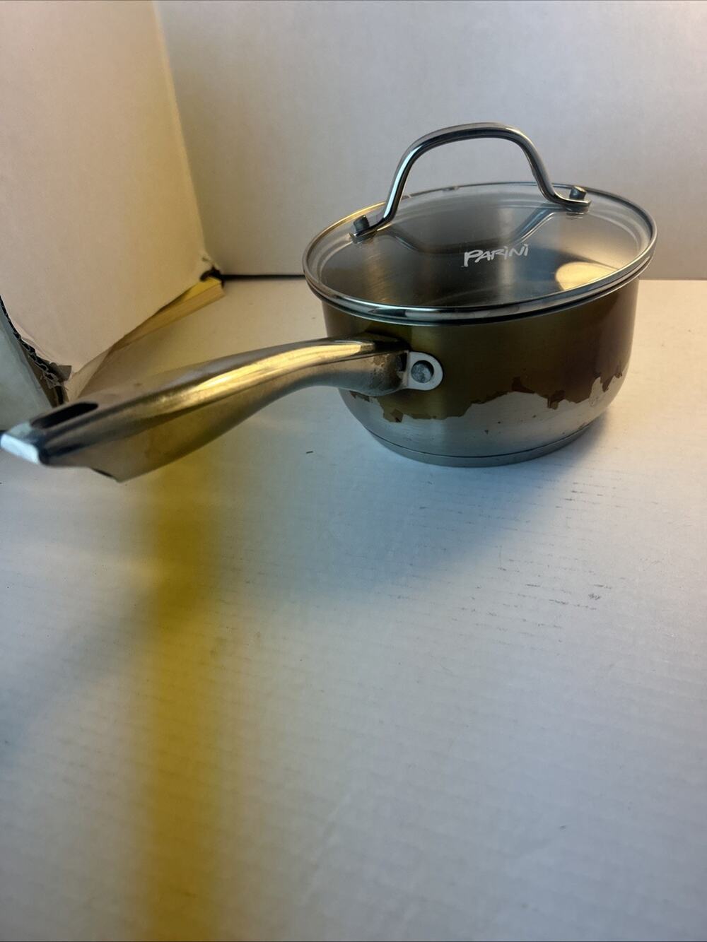 PARINI COPPER 3 QUART SAUCE PAN NON-STICK COATING PTFE & PFOA FREE